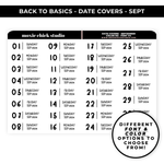 DATE COVERS 'SEPTEMBER' - NEW FONTS & COLOR OPTIONS - NEW RELEASE