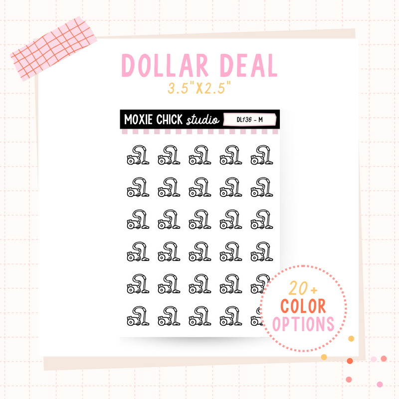 Vacuum Clean - Dollar Deal Sticker Sheets – Perfect for On-the-Go Planners & Journals)