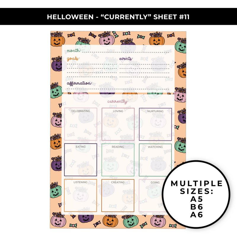 "CURRENTLY" LARGE SHEET #11 - HELLOWEEN - NEW RELEASE