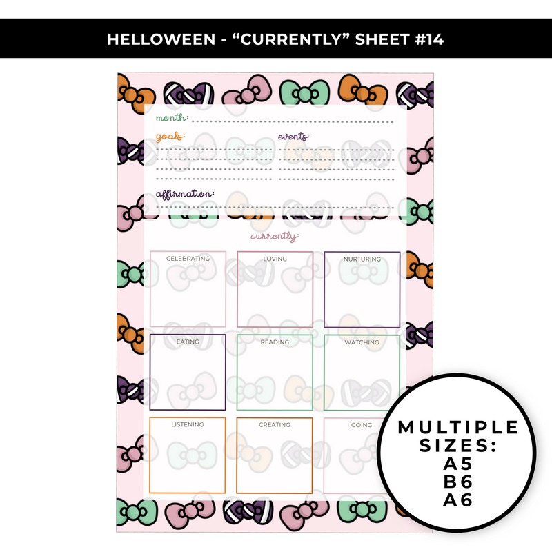 "CURRENTLY" LARGE SHEET #14 - HELLOWEEN - NEW RELEASE