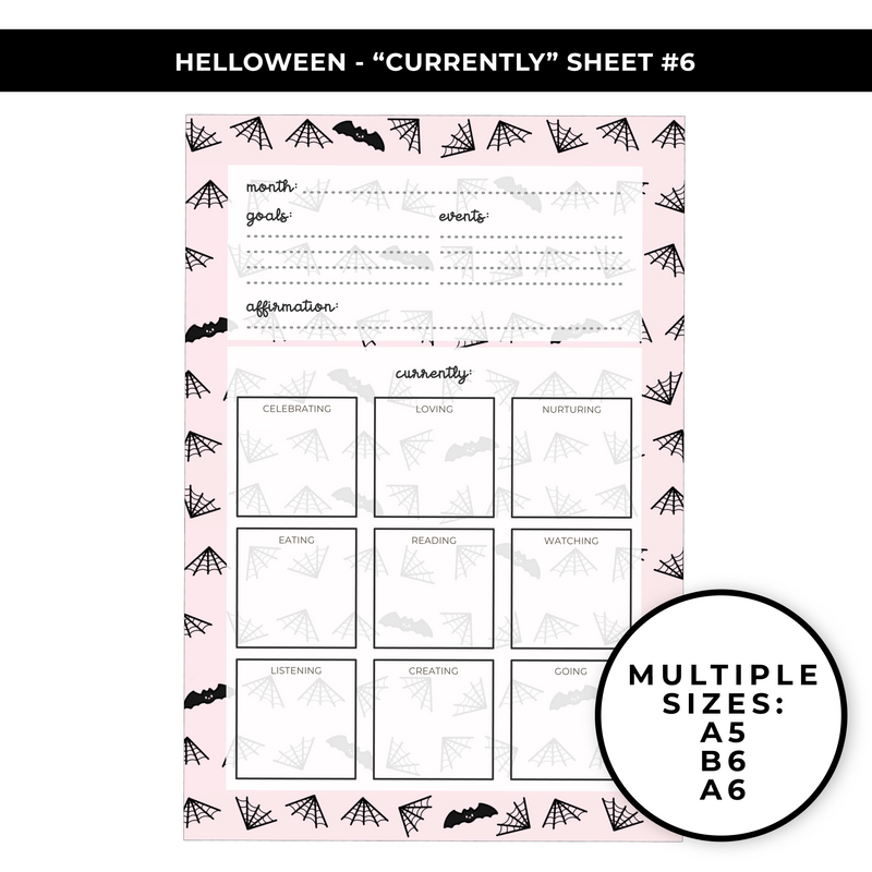 "CURRENTLY" LARGE SHEET #6 - HELLOWEEN - NEW RELEASE