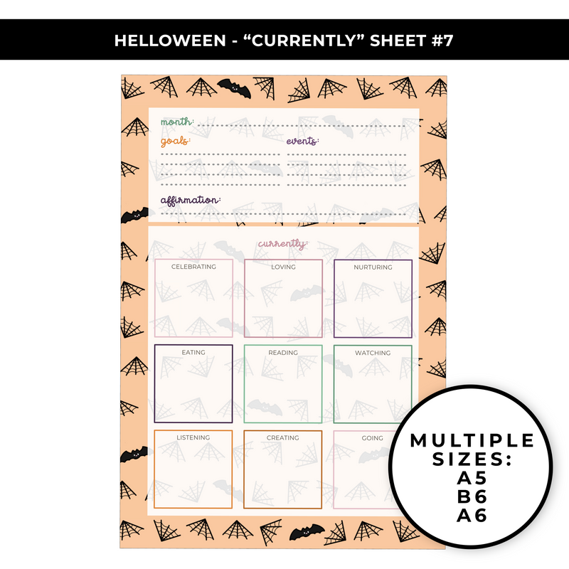 "CURRENTLY" LARGE SHEET #7 - HELLOWEEN - NEW RELEASE