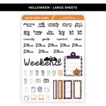 HELLOWEEN MOXIE CHICKS (HAND DRAWN) LARGE STICKER SHEETS - NEW RELEASE