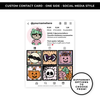 SOCIAL MEDIA STYLE CONTACT CARDS - THEME: HELLOWEEN FRANKEN MOXIE DOODLES - NEW RELEASE