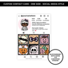 SOCIAL MEDIA STYLE CONTACT CARDS - THEME: HELLOWEEN MUMMY MOXIE DOODLES - NEW RELEASE