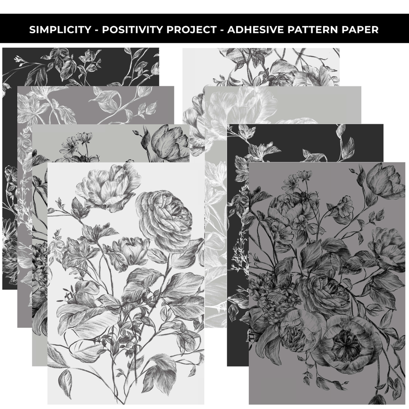 POSITIVITY PROJECT SIMPLICITY ADHESIVE PATTERN PAPER - NEW RELEASE