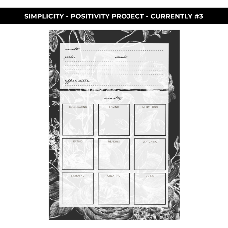 "CURRENTLY" LARGE SHEET #3 - SIMPLICITY - NEW RELEASE