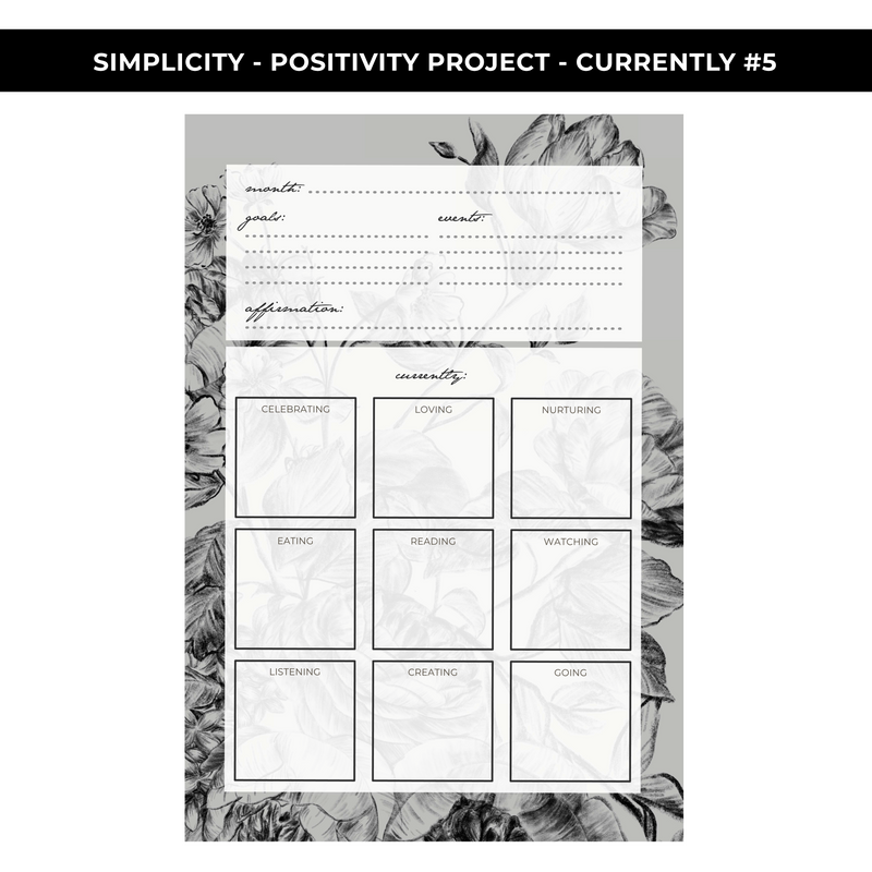 "CURRENTLY" LARGE SHEET #5 - SIMPLICITY - NEW RELEASE